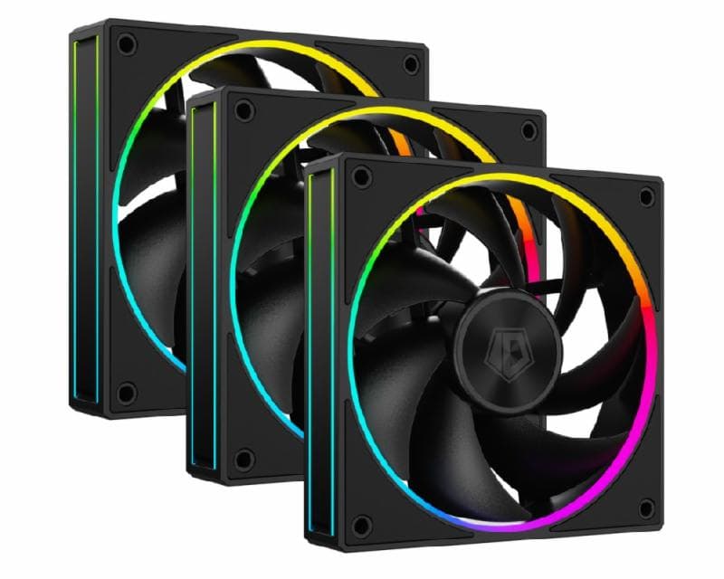 ID-COOLING AF-127-ARGB-K TRIO 120mm Black Addressable LED Sync PWM Fan