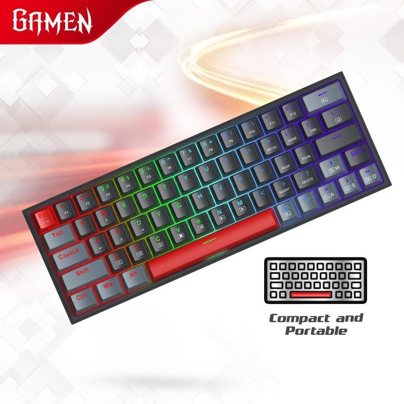 GAMEN TITAN 5 (BLACK) 60% MECHANICAL GAMING KEYBOARD