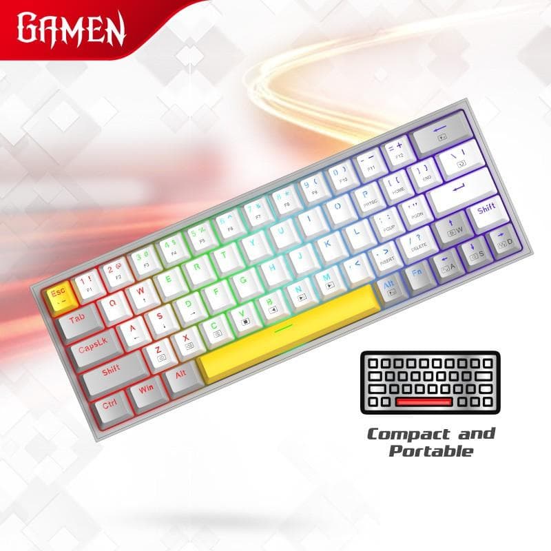 GAMEN TITAN 5 (WHITE) 60% MECHANICAL GAMING KEYBOARD