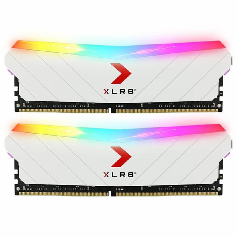 PNY XLR8 32GB (2x16GB) (WHITE) DDR4 3200 UDIMM RGB (16GB x 2, 1 kits)