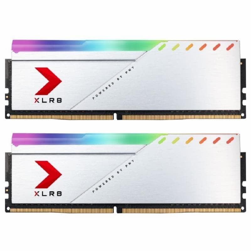 PNY XLR8 32GB (2x16GB) (SILVER) DDR4 3200 UDIMM RGB (16GB x 2, 1 kits)