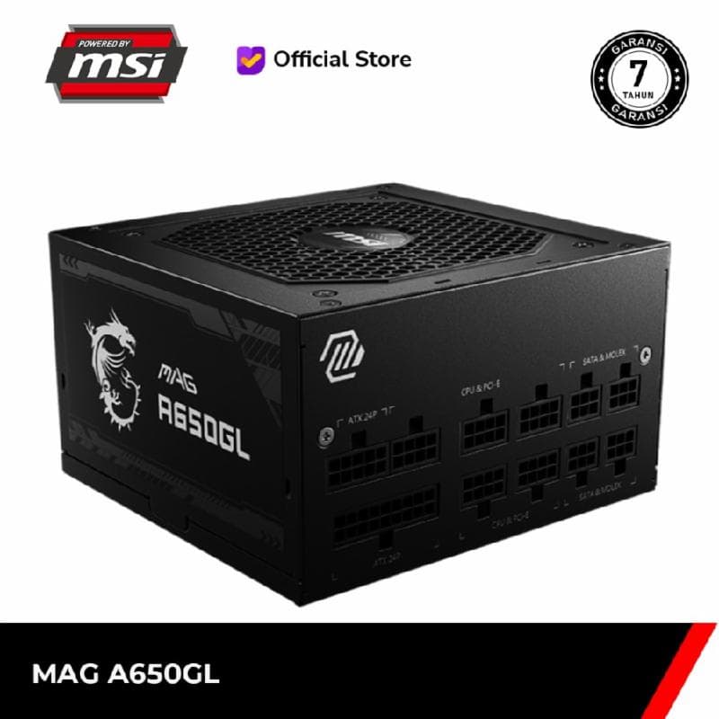 MSI MAG A650GL | PSU 650W 80+ Gold Full Modular