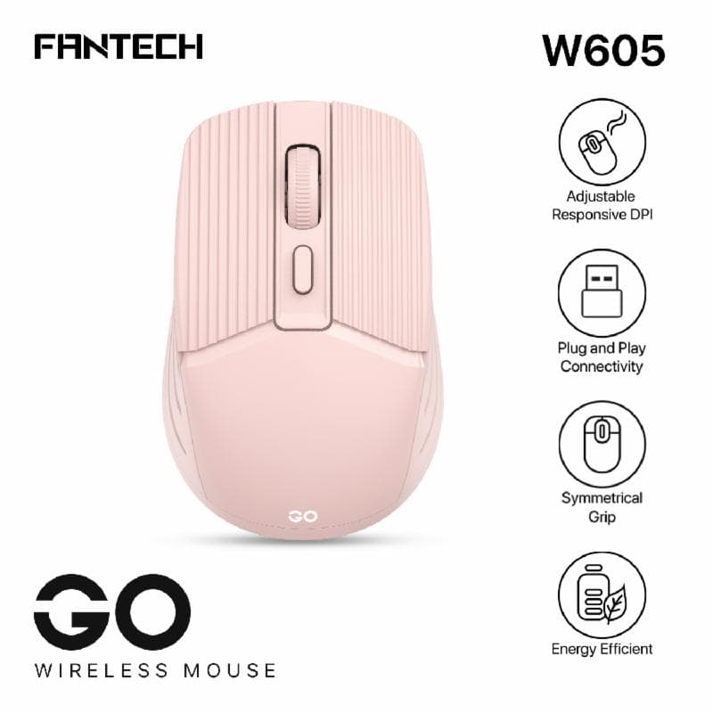 FANTECH GO W605 (PINK) Wireless Mouse
