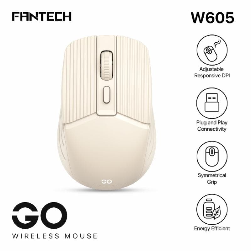 FANTECH GO W605 (BEIGE) Wireless Mouse