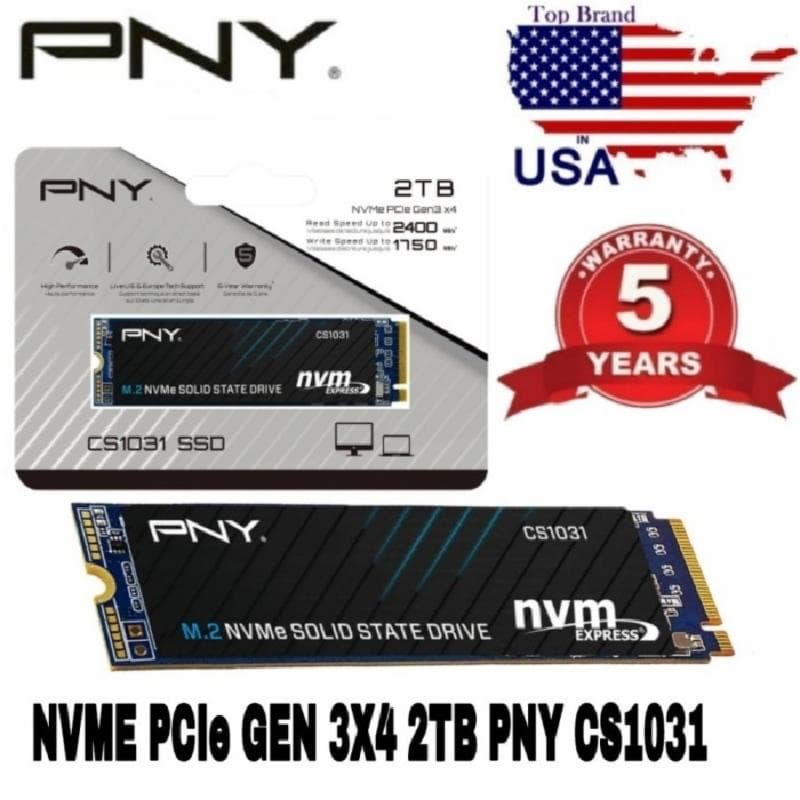 PNY CS1031 2TB M.2 NVMe SSD PCIe Gen3 x4