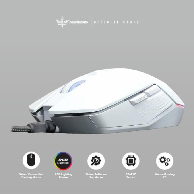 NYK GRIMLOCK HK400 (WHITE) MOUSE GAMINGnyk