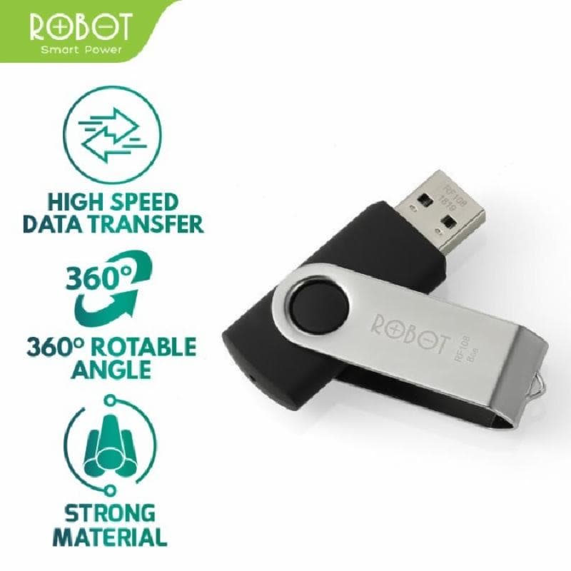 ROBOT RF116 (BLACK) Flashdrive 16GB USB 2.0 High Speed