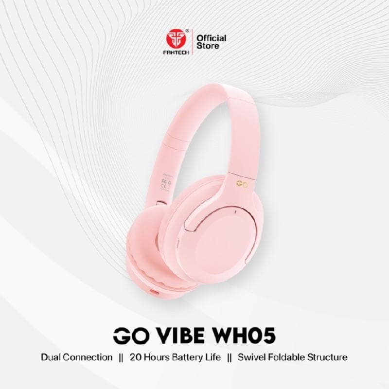 FANTECH GO VIBE WH05 (PINK) Headphone Bluetooth Dual Mode Headset Wireless