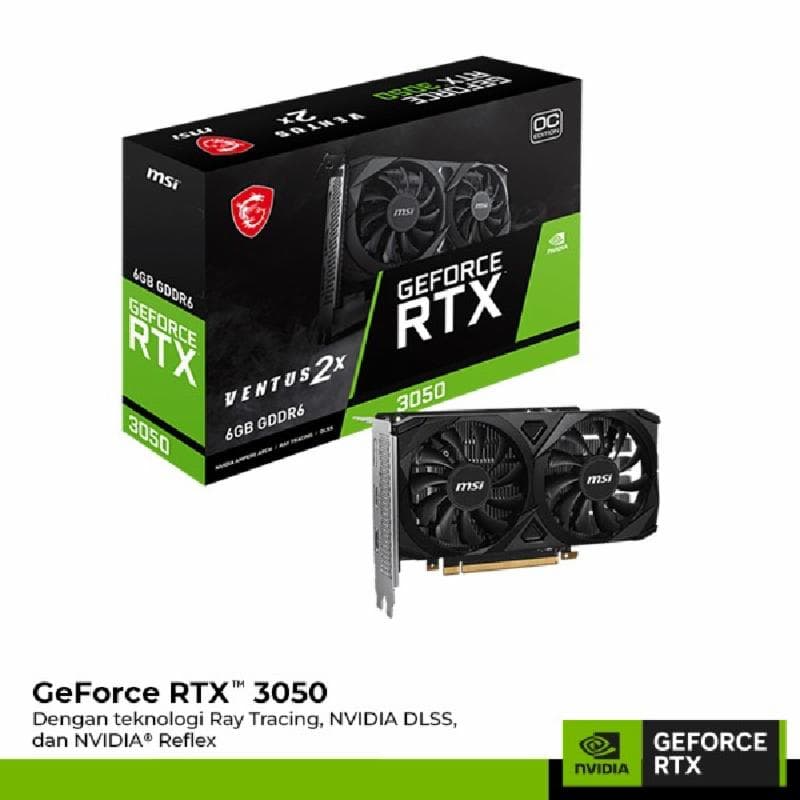 MSI GEFORCE RTX 3050 VENTUS 2X OC 6GB GDDR6