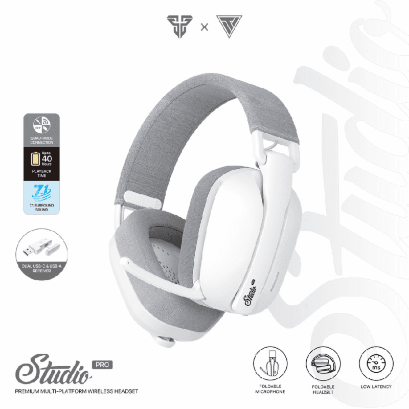 FANTECH WHG03 PRO STUDIO (WHITE) WIRELESS GAMING HEADSET