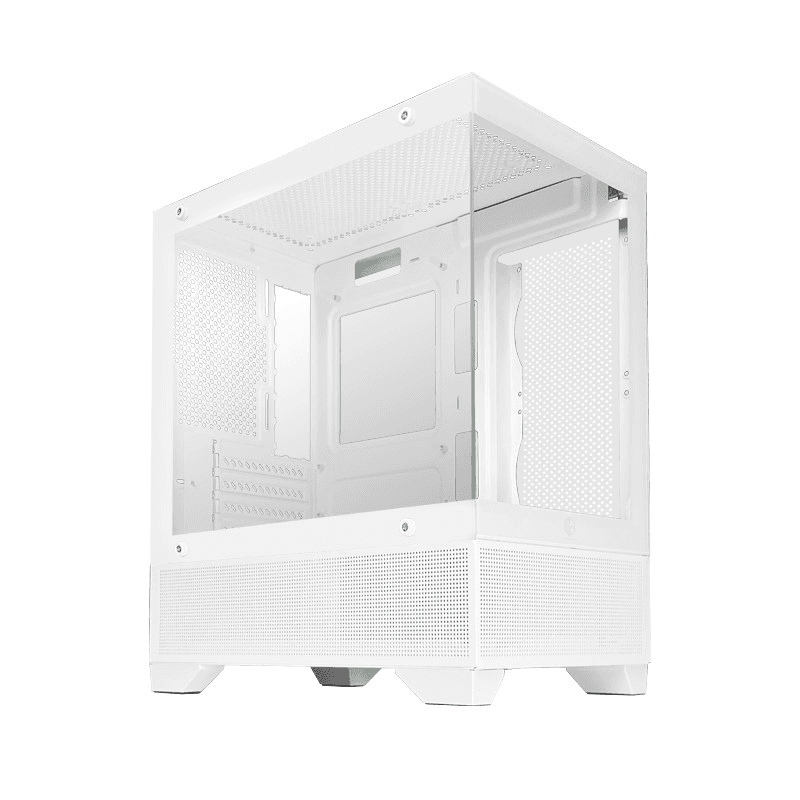 CUBE GAMING YASH WHITE - mATX Gaming Case - Front & Left Side Tempered Glass - Dust Filter - PSU Cover