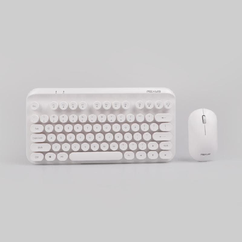 REXUS KM9 (WHITE) KEYBOARD MOUSE WIRELESS