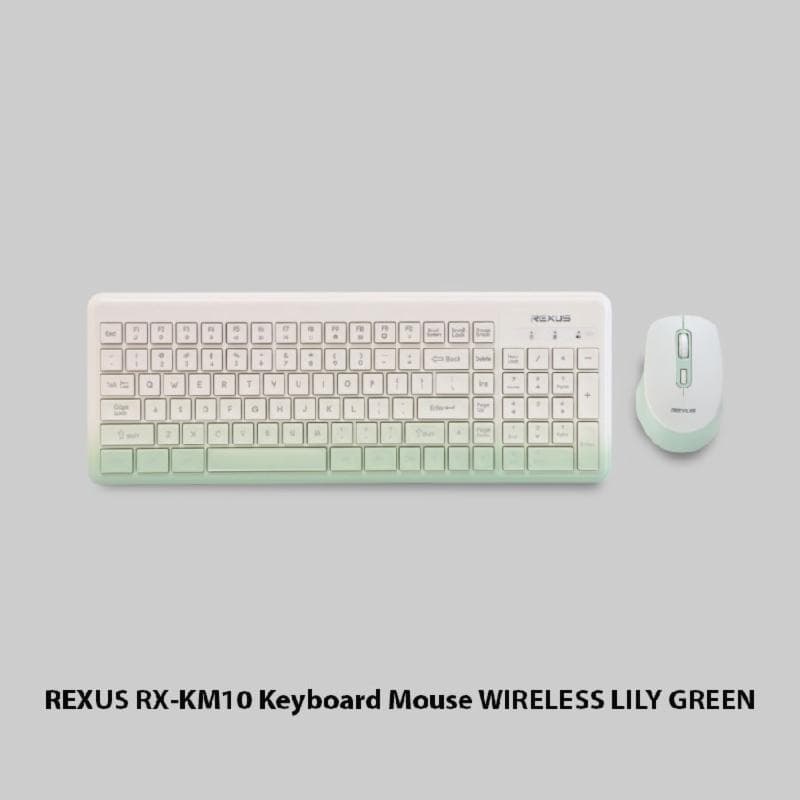 REXUS RX-KM10 (LILY GREEN) KEYBOARD MOUSE WIRELESS