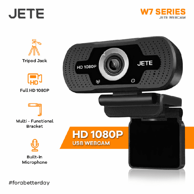 JETE W7 Webcam 1080 HD With Mic - Webcam HD
