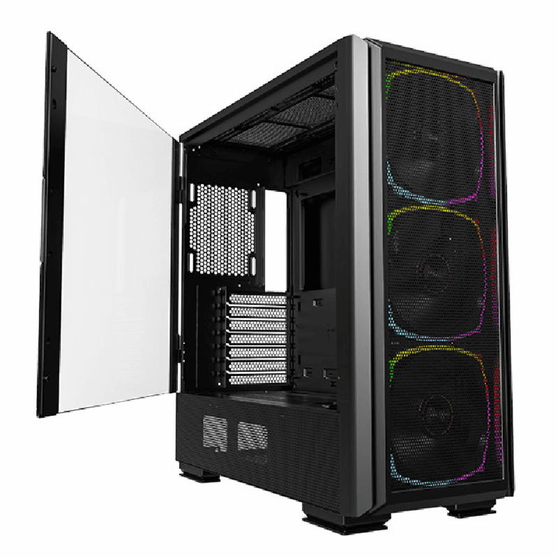MONTECH SKY TWO GX (BLACK) Mid Tower E-ATX Case FREE 3 FAN ARGB 14CM