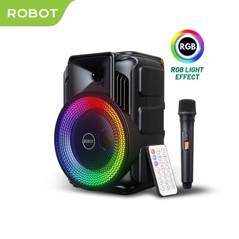 ROBOT RB500 (Black) RGB Karaoke Bluetooth 5.0 Speaker Mic Wireless Super Bass