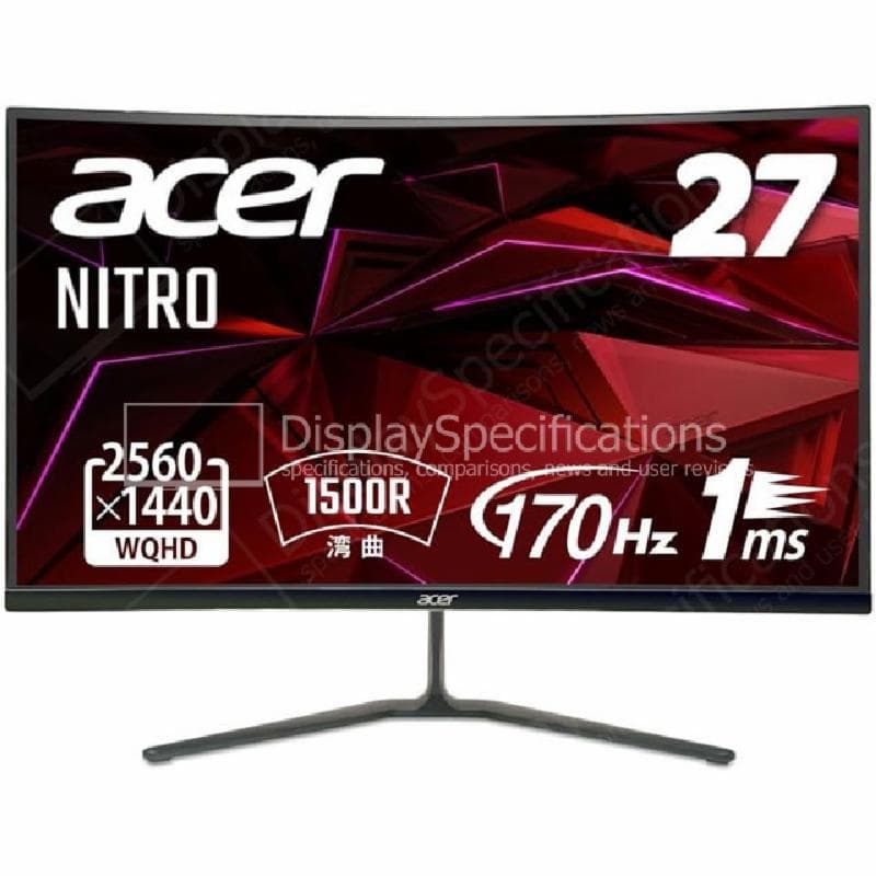 ACER NITRO ED270U P2 27" 1440p QHD 2K 180Hz VA Curved 1500R HDMI DP Monitor LED