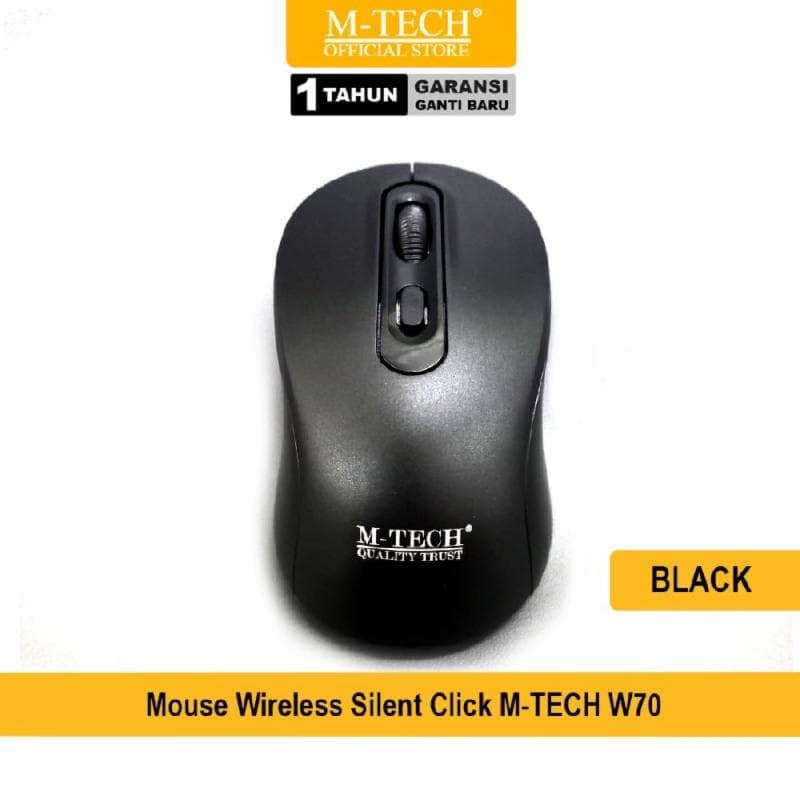 M-TECH W70 (BLACK) Silent Mouse wireless 2.4 GHZ