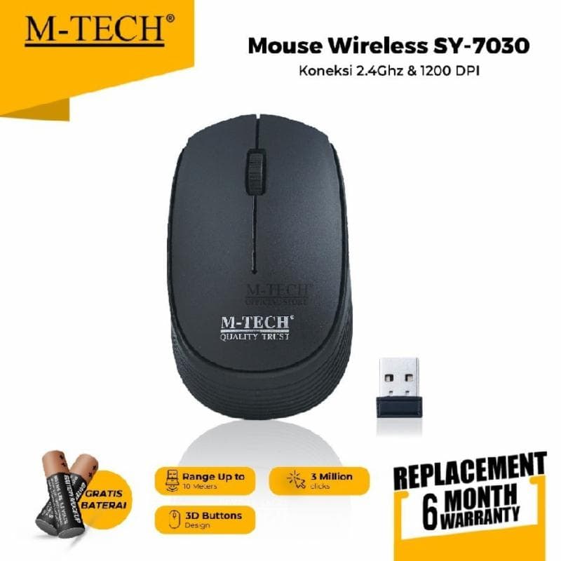 M-TECH SY-7030 (BLACK) Original Mouse Wireless