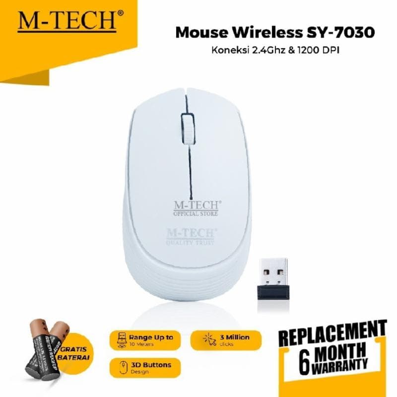 M-TECH SY-7030 (WHITE) Original Mouse Wireless