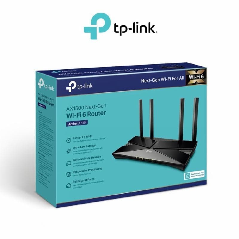 TP-LINK Archer AX10 AX1500 WiFi 6 Dual Band Gigabit Wireless Router