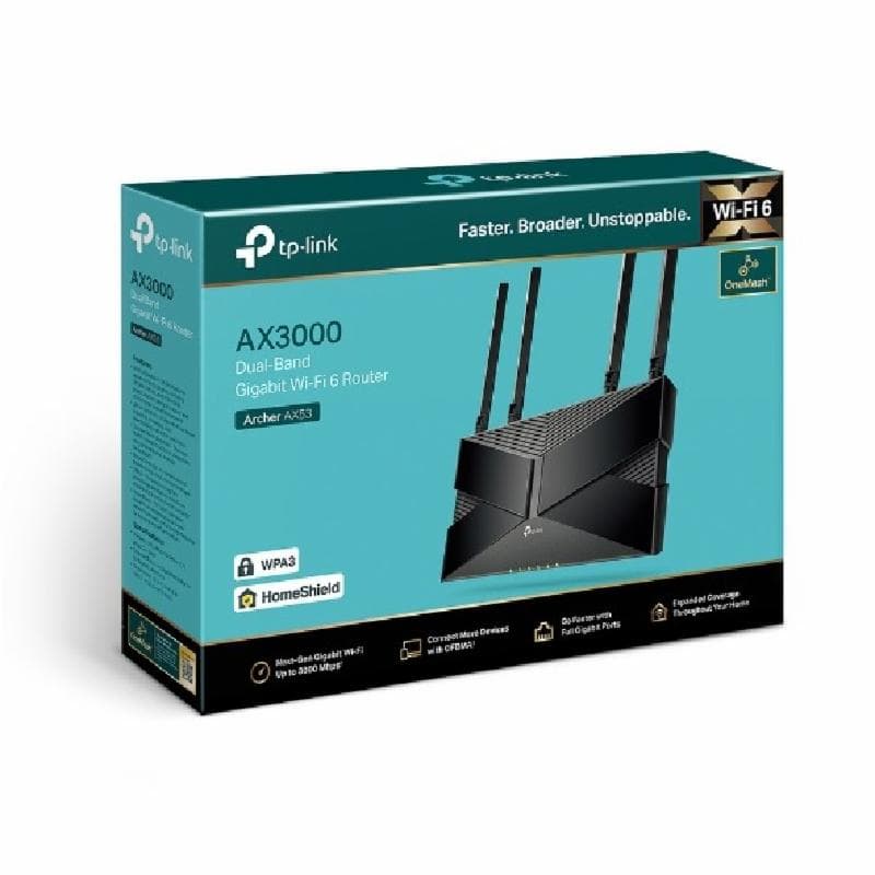 TP-LINK Archer AX53 Wi-Fi 6 Router AX3000 Dual Band Gigabit OFDMA MU-MIMO Wireless