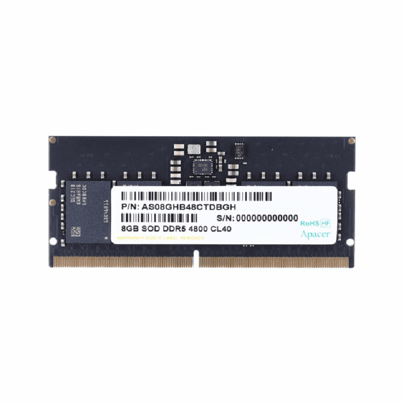 APACER Value Sodimm 8GB DDR5 PC38400 4800Mhz Memory
