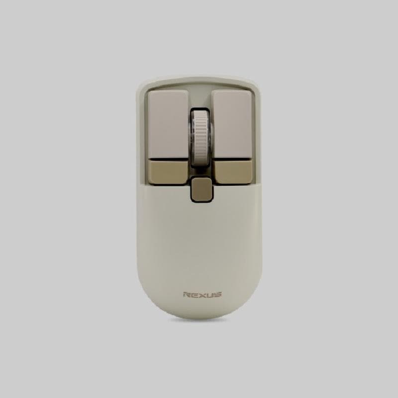 REXUS QB400 (BEIGE) MOUSE DUAL MODE WIRELESS BLUETOOTH