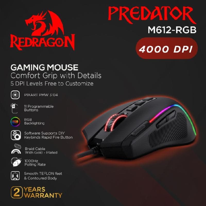 REDRAGON PREDATOR M612-RGB Gaming Mouse RGB PREDATOR