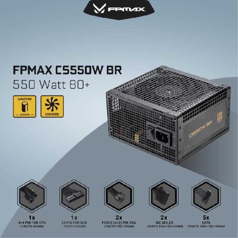 FPMAX CS550W BR 80+ Bronze Power Supply