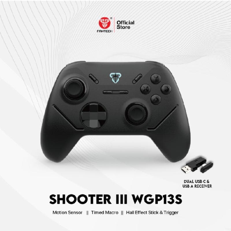 FANTECH Shooter III WGP13S (BLACK) Multi platform Gamepad Wireless Android PC PS Gaming Controller Joystick USB Type C