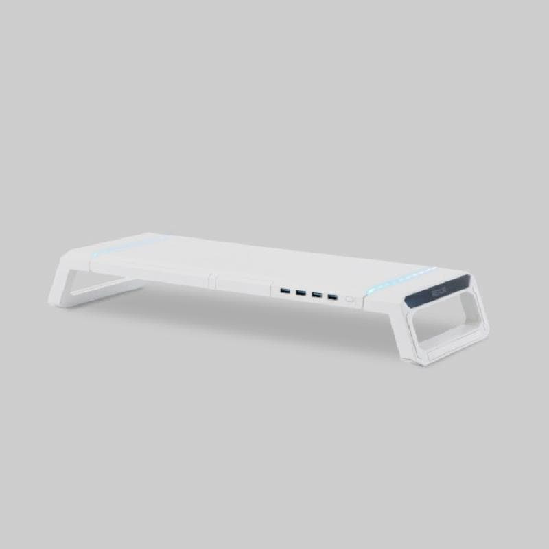 REXUS TRANT FP03 USB HUB 3.0 WT (WHITE) MONITOR STAND RGB