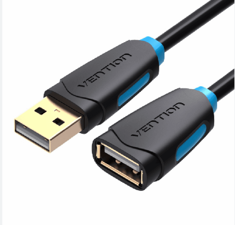 VENTION CBIBF 1M USB 2.0 MALE TO FEMALE KABEL EXTENSION BLACK
