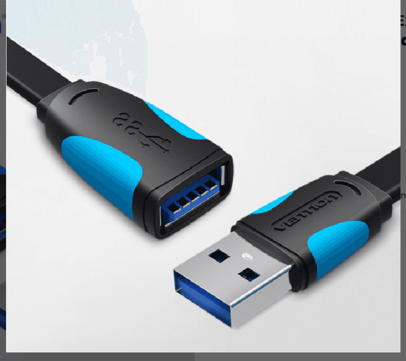 VENTION VAS-A13-B150 KABEL USB EXT 3.0 FLAT BLACK 1.5M