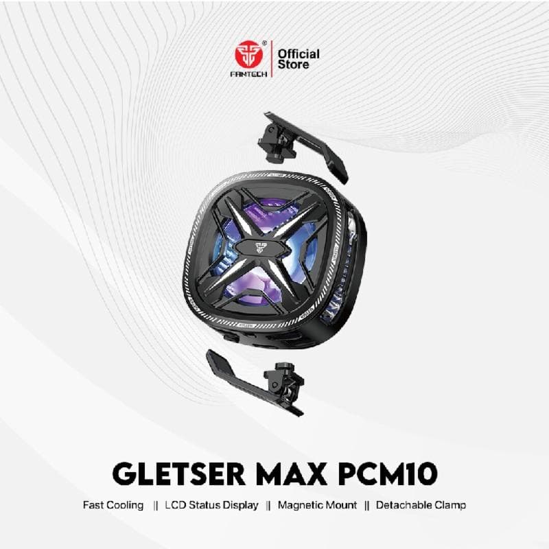 FANTECH GLETSER MAX PCM10 Black Phone Fan Cooler HP Gaming Magnetic