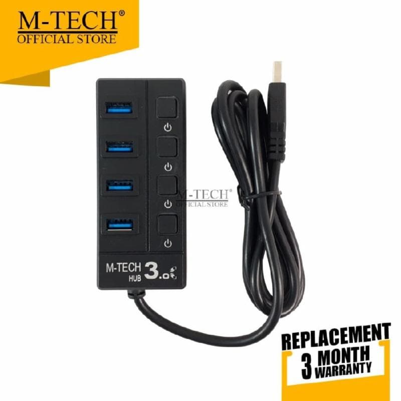 M-TECH MT-UH3 USB HUB 3.0 4 PORT 4 SWITCH 1.2M