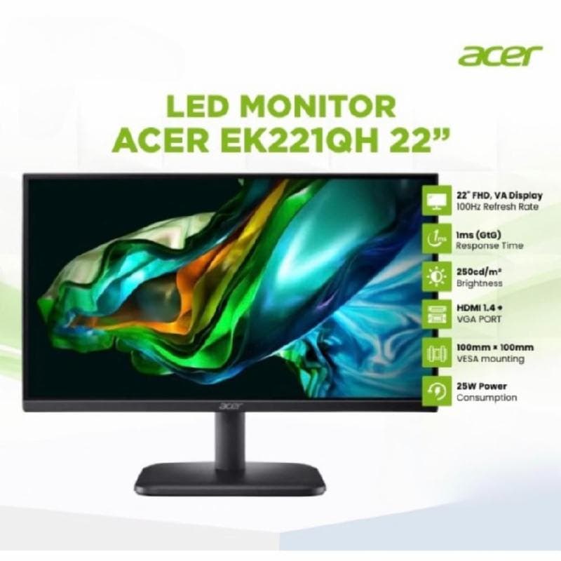 ACER EK221Q H 22 Inch VA 1080p FHD 100Hz VGA HDMI