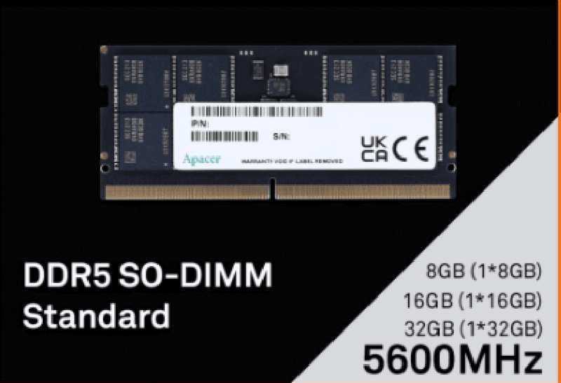 APACER Value Sodimm 16GB DDR5 PC44800 5600Mhz Memory