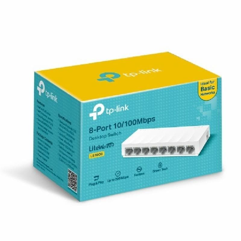 TP-LINK LS1008 SWITCH HUB 8 PORT 10/100Mbps Desktop