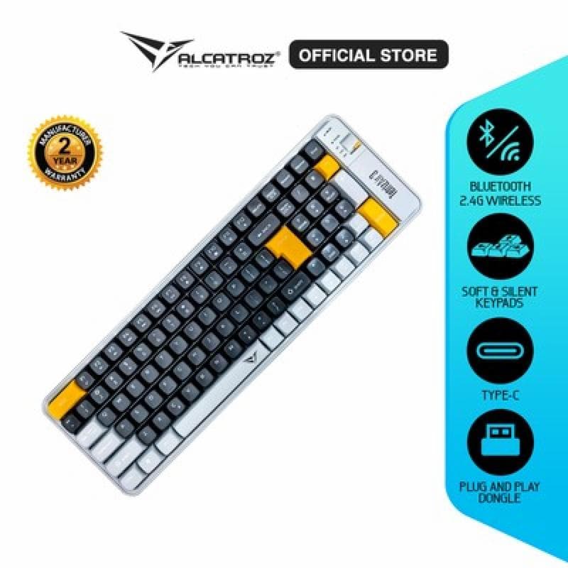 ALCATROZ TETRIZ AIR 3 (AUTUMN BLACK) Dual Mode 99 Key Bluetooth 5.3 Wireless Keyboard