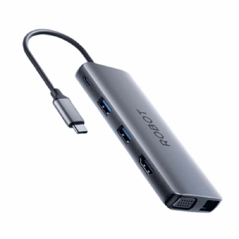 ROBOT HT3110 Multiport 11 in 1 USB-C HUB With HDMI VGA 4K PC 100W