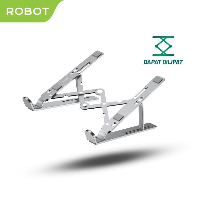 ROBOT RT-LS04A Aluminium Alloy Liftable & Foldable Laptop Stand Silver