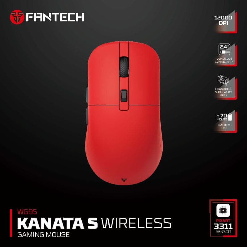 FANTECH KANATA WG9S (RED) GAMING MOUSE WIRELESS