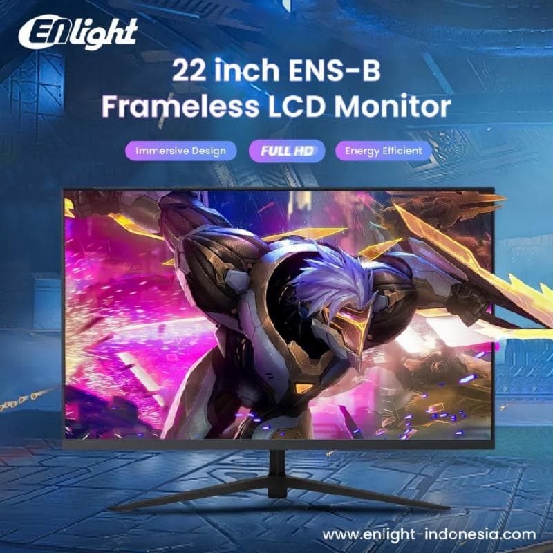 ENLIGHT 22ENS-B 22 Inch Frameless Monitor | Full HD VA 75Hz 2ms