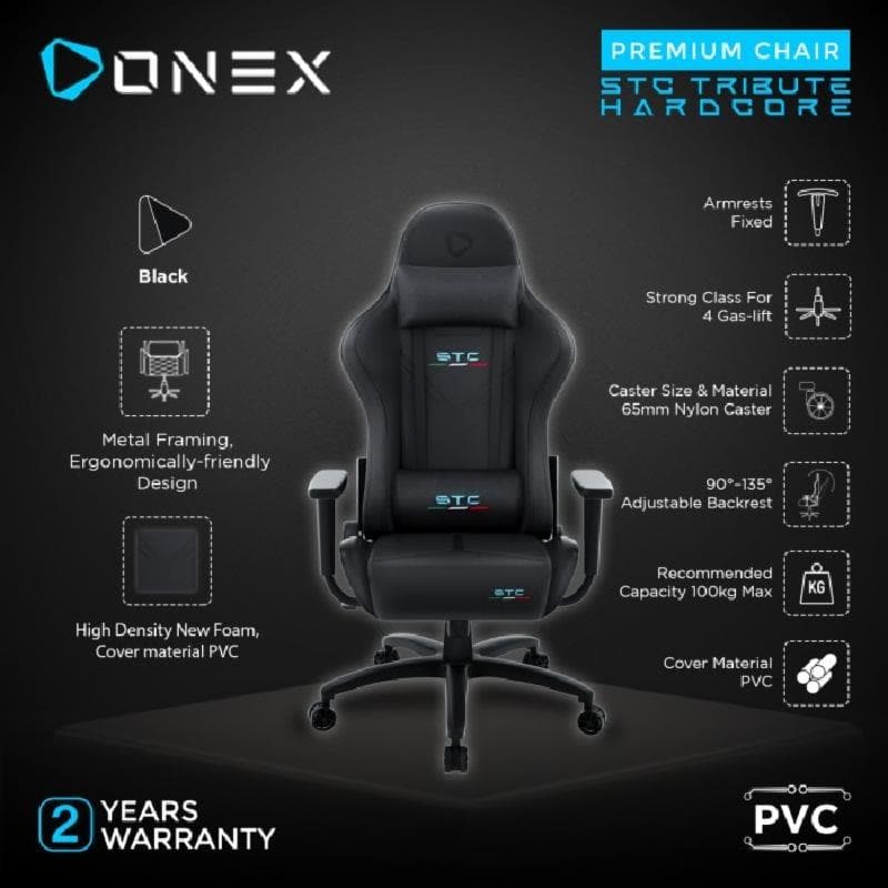 ONEX STC TRIBUTE - BLACK Hardcore Gaming and Office Chair