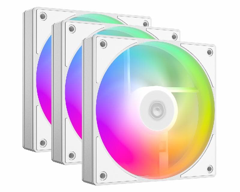 ID-COOLING AS-120-ARGB-W TRIO WHITE 120mm Silent PWM Fan