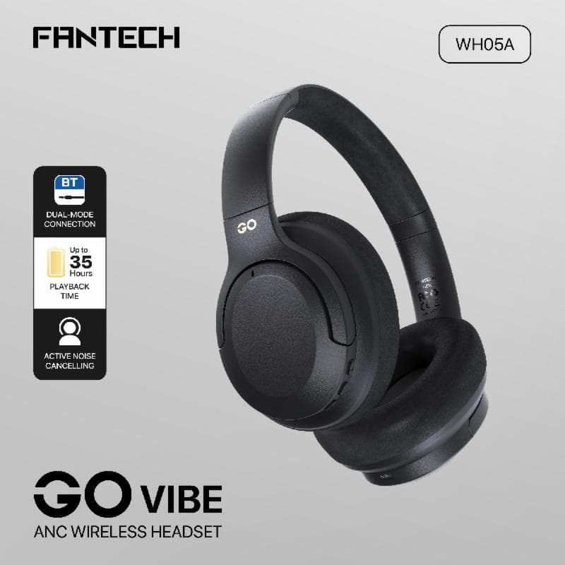 FANTECH GO VIBE WH05A (BLACK) Wireless Bluetooth Headset