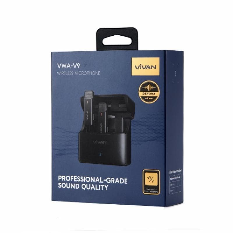 VIVAN VWA-V9L (Black) AIR Wireless Lavalier Microphone Type Lightning