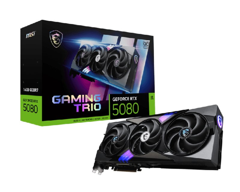 MSI Geforce RTX 5080 Gaming Trio 16GB OC GDDR7