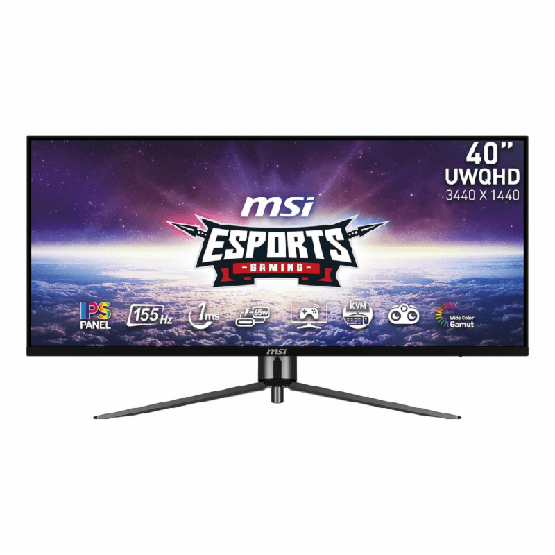 MSI MAG 401QR 40" IPS 3440x1440 155Hz 1ms KVM HDMI 2.0b x2 DP 1.4a x1 Type-C 65w